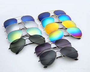 Hotsale kleuren mannen en vrouwen mode ontwerper zonnebril klassieke bril retro piloten reflecterende zonnebril retro outdoor kikker spiegel