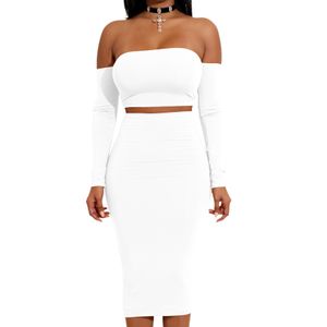 Europe and the United States sexy backless lace dress One necked nightclub pencil skirt two piece suit