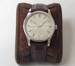 mekanik el sarma saatler toptan satış-37mm Unisex Vintage İzle Erkekler ST19 Mekanik El Winde Eta Bayan Saatleri Erkek Calatrava Deri Orta ölçekli Safir Çelik saatı