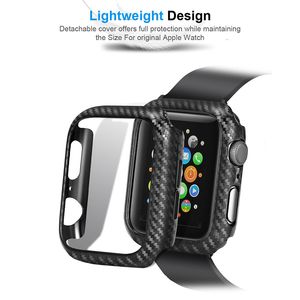 Wholesale apple watch series 2 accessories resale online - Carbon Fibre Luxury PC Watch Case for Apple Watch series Cover Full Protection mm mm mm mm Band Accessories