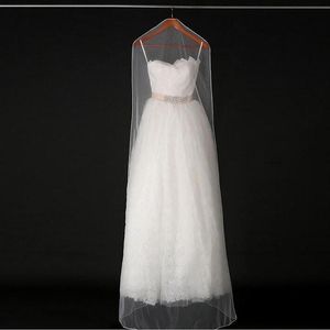 Wholesale garment bag dust covers for sale - Group buy 160cm cm Transparent Wedding Dress Dust Cover Soft Tulle Garment Bags Bridal Gown Scratch Resistant Net Yarn Bag