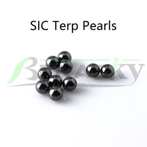 Beracky Smoking Silicon Carbide Sphere SIC Terps Pearls mm mm mm mm Black Terp Beads For Quartz Banger Nails Glass Water Bongs Rigs