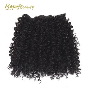 Haar Bulks MapofBeauty Synthetische Extenions Vrouwelijke Hittebestendige Krullende Weave Bundels voor Black Dames Multicolor Ombre Brown WEFT