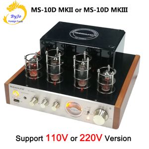 Nobsuid MS-10D MKII en MS-10D MKIII TUBE-versterker HIFI STEREO AUDIO-versterker 25W * 2 VACCUM TUBE AMP Ondersteuning Bluetooth USB 110V of 220V