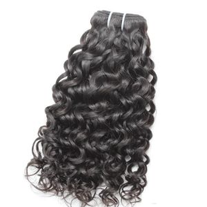 Greatremy inch小売1ピースの人間の髪の束ブラジルのバージンの髪の毛の織り水の波の大きな巻き毛の伸び緯糸