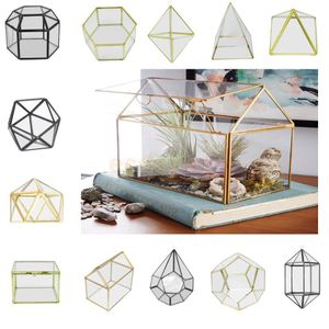 MagiDeal Various Irregular Glass Geometric Succulent Planter Vase Terrarium Container Tabletop Pot DIY Home Office Wedding Decor