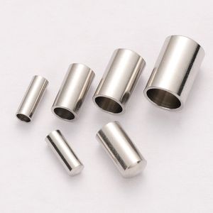 50pcs mm stainless steel caps crimp leather cord wire metal end cap crimps clasps for jewelry making components diy