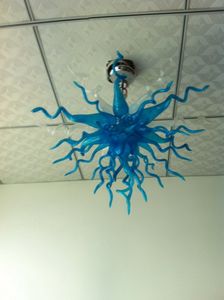 chambre supérieure achat en gros de 110v v Ampoules LED Mini Chihuly style Lustres Qualité Supérieure Blue Room salle à manger Tubes en verre soufflé Décoration