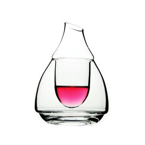 şarap cam soğutucuları toptan satış-2 in Soğuk Sake Soğutucu Doğu Carafe Varyasyon Buz Cep Ile Yüksek Kalite Temizle Kurşun Ücretsiz Kristal Cam Japon Tokkuri