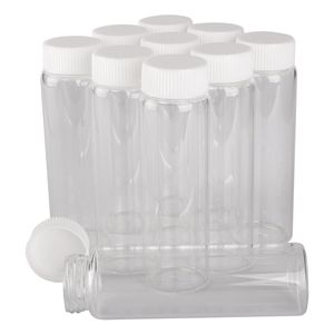 Wholesale cap 37 resale online - 15 pieces ml mm Glass Bottles with White Plastic Caps Spice Bottles Container Candy Jars Vial DIY Craft for Wedding Gift