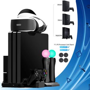 PS4 Pro Slim PS VR移動垂直スタンドクーラー冷却ファンコントローラチャージャー充電ドック4 PSVR MOVE