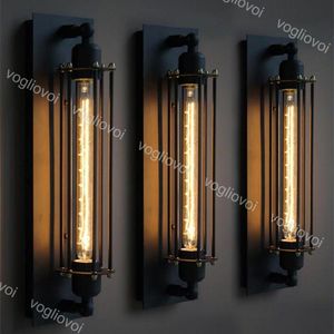 старинная лампа эдисона оптовых-Настенные лампы Лофт Винтаж Американский Industrial Edison E27 Кровать Прихожая Освещение Освещение DHL