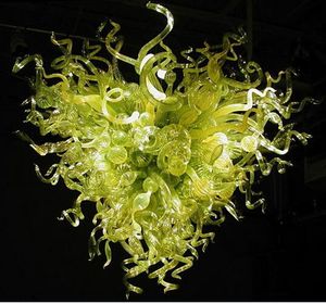 Lampen Hoge Kwaliteit Groene Kroonluchters Bruiloft Tafel Top Centerpieces Fashion Style Hand Blown Glass Kroonluchter Kristallen