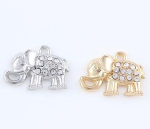 tier-locket-charme großhandel-20 Teile los x33mm Gold Silber Farbe Tier Elefant Hängen Anhänger Charms Fit Für Magnetische Speicher Schwimm Medaillon