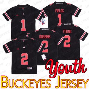 огайо государственный молодежный джерси оптовых-Молодежные штаты Огайо Джастин поля Buckeyes Jersey JK Dobbins Chase Young Football Jerseys