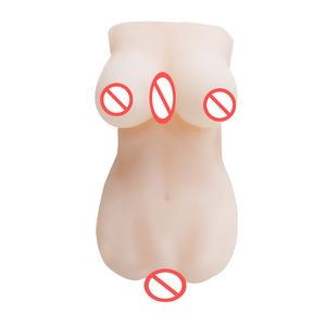 Sexprodukter Realistiska Vaginas Mini Half Body Bröst Male Masturbatorer Konstgjord vaginal Pussy Pocket Sexleksaker för män B2