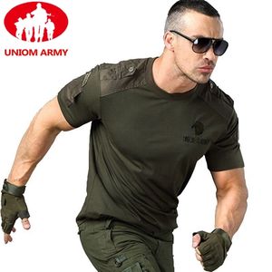 зеленая тактическая рубашка оптовых-Армейская футболка Футболка в стиле милитари Тактическая футболка Городская мужская зеленая для мужчин Грузовая форма с короткими рукавами Футболка мужская черная Y19060601