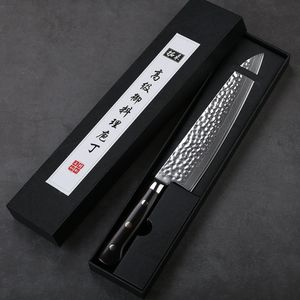 gyuto bıçağı toptan satış-TURWHO Chef Gyuto Bıçak İnç Profesyonel Şef Bıçağı Keskin Mutfak Bıçağı katlı Japon VG10 Süper Şam Çelik Bıçak