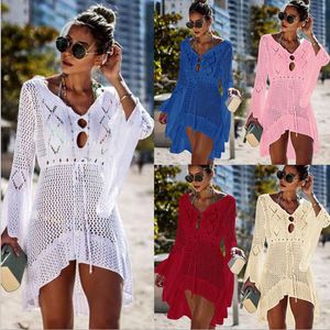 frauensonnenkleider großhandel-Casual Dresses Womens Sommer Sonnenschutz Bluse Strand Atmungsaktiv Mode Solid Farben Männliche Verkaufen Kleidung