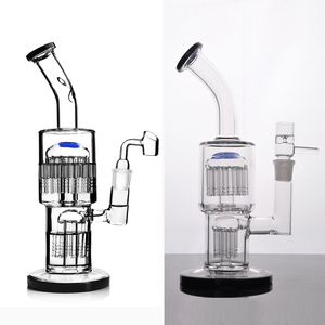toro recycler bubbler glass bongs Hookahs diffuse double arm tree perc water pipe dab rig with mm bowl joint