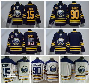 Sabres Jersey Buffalo Ice Hockey Ryan OReilly Jerseys O Reilly Uniforms Jack Eichel USA Flag Blank Blue White Color Top Quality