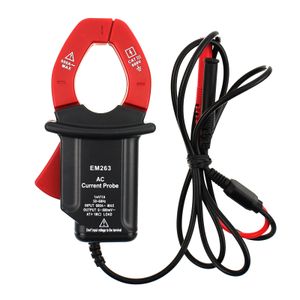 Handheld AC Current Probe CAT III Multimeter Safety Test Leader Electric Clamp Connector Max. Input 600A All Sun model EM263
