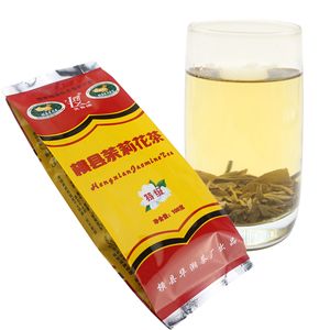 yeşil çay çin yemekleri toptan satış-Tercih g Çin Organik Yeşil çay Hengxian Yasemin Çiçek ham çayı Sağlık yeni İlkbahar çay Yeşil Gıda Fabrikası Direkt Satış