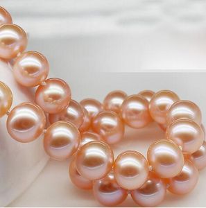 925 Real Duży Naturalny Srebrny Jasmine W Proszek Blisko Okrągłe Light Pink Charm Jewelry Słodkowodne Pearl Naszyjnik Urodziny Prezent