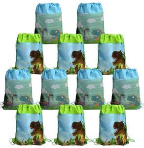 Wholesale kids birthday goody bags resale online - Dinosaur Party Favor Bags Pouch Cute Dino Drawstring Backpacks Kids Boys Girls Children s Day Birthday Party Treat Gift Candy Goody Bag