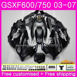 Kropp för Suzuki Katana GSX750F GSXF Matte Black Kit HM GSXF750 GSX600F GSXF600 FAIRING