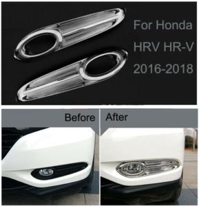 faróis nevoeiro honda venda por atacado-Chrome Frame Frente nevoeiro tampa da lâmpada guarnição Faixa Para Honda HRV HRV