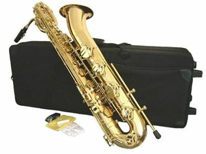 venda por atacado YANAGISAWA Novo Saxofone Barítono Latão Laca De Ouro E Instrumentos Musicais Planas Sax Frete Grátis com Bocal Caso Da Lona