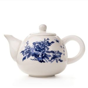 panelas de porcelana chinesa venda por atacado-Cerâmica Bule Yixing Tea Pot Branco Porcelana Tea Define chinês Bule Único Chaleira Kung Fu Teaset Infuser China Tea Cups D001