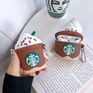 kahve podları toptan satış-Airpod Kılıf Kapak Apple Hava Pods Pro Lüks Silikon Sevimli D Kahve Kiraz Dondurma Kulaklık Airpods Ins Cep Telefonları Aksesuarları Kulaklık