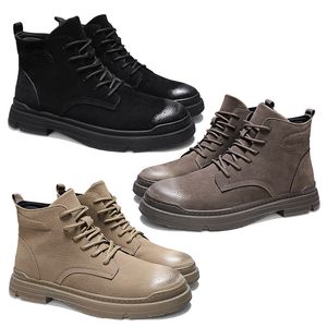 Wholesale motorcycle ankle shoes resale online - 2020 New Western Winter Men Martin Boots Leather Warm Shoes Motorcycle Mens Ankle Boot Doc Martins Couple Oxfords Shoes Homemade brand
