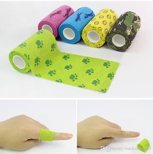 2 cm Vattentät medicinsk terapi Självhäftande bandage Muskel Tape Fingerfog runt First Aid Kit Pet Elastic Bandage