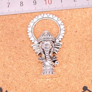Wholesale ganesha charms for sale - Group buy 18pcs Charms Ganesha elephant buddha Antique Silver Plated Pendants Making DIY Handmade Tibetan Silver Jewelry mm