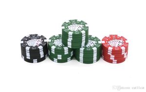 Poker Chip Style Herb Herbal Tobacco Grinder Grinders Smoking Pipe Accessories gadget Red Green Black