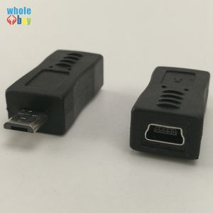USB kontakt Micro pin Male Plug till Mini USB Kvinnlig Jack Connector Tablet Computer Adapter Elektriska delar