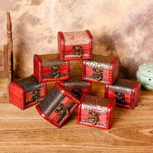 lego storage großhandel-Vintage Jewelry Box Organizer Aufbewahrungskoffer Mini Holz Blumenmuster Metallbehälter Handgefertigte Holzkästchen RRA1242
