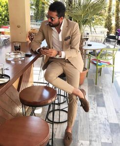 suit grey toptan satış-2021 Son Gri Düğün Smokin erkek Slim Fit Suits Rahat Özel Erkek İş Resmi Groomsmen Suits Parça Kostüm Ceket Pantolon Suits