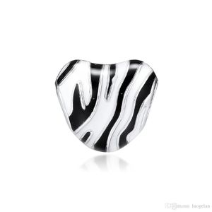 vahşi sığdır toptan satış-2019 Orijinal Ayar Gümüş Takı vahşi stripes Charm Boncuk Kadınlar için Avrupa Pandora Bilezikler Kolye Uyar Kolye