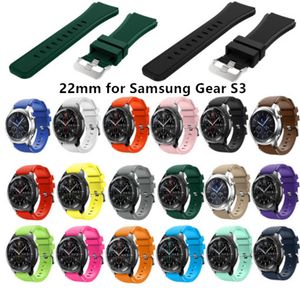 полосы galaxy gear s3
 оптовых-22мм ремешок для часов ремешок для Samsung Galaxy S3 Frontier Классические ремни Заменить силиконовый браслет мм для Samsung Gear sport S3 ремешки для часов