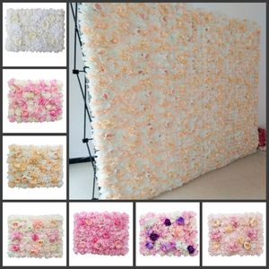 60x40cm Elk stuk Peony Hydrangea Rose Flower Wall Panelen voor Wedding Achtergrond Centerpieces Party Decoraties