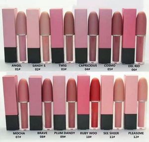 I lager Hot M Brand Lip Gloss Makeup Matt Läppstift färger