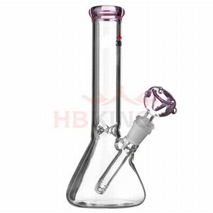 10 inch glass water bong pink dab oil rig bubbler tall thick beaker mini glass water pipe with mm bowl