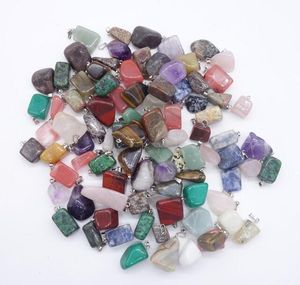Naturalne kamień Wisiorki Nieregularne Jade Kamień Naturalny Naszyjnik Agata Kamień Kwarcowy Opal Biżuteria Brak łańcucha K5354
