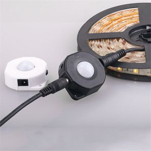 DC V V A Automatische Infrarood PIR Motion Sensor Schakelaar voor LED Strip Light Lamp Zwart Wit