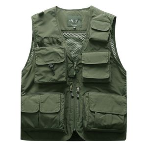 ärmellose weste jacke großhandel-Outdoor Herren Tactical Anglerjacke Jacke Mann Multi Taschen Ärmel Reise Jacken XL XL XL