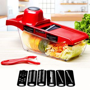 Wholesale manual cheese grater resale online - Slicer Vegetable Cutter with Stainless Steel Blade Manual Potato Garlic Peeler Carrot Cheese Grater Dicer Kitchen Tool